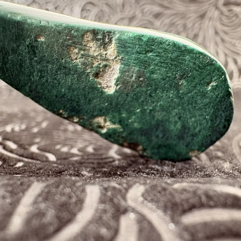 Natural Green Malachite‎ Gemstone Teardrop Shape 22 Gram Charm Pendant